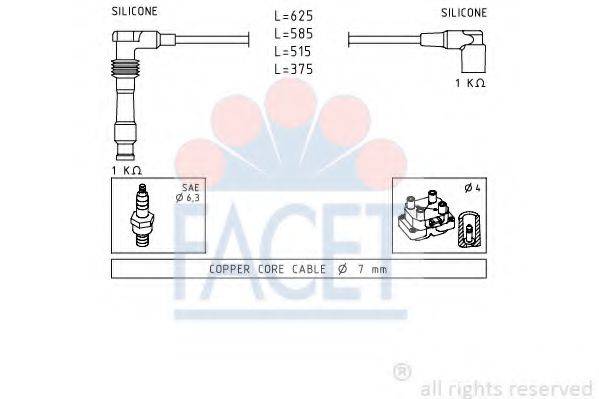 FACET 48688 Комплект дротів запалення