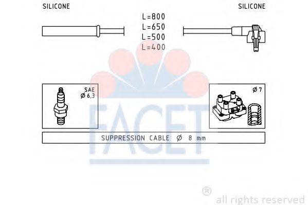 FACET 48864 Комплект дротів запалення