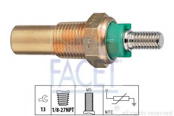 FACET 73136 Датчик, температура охолоджуючої рідини