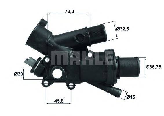 MAHLE ORIGINAL TH4383 Термостат, що охолоджує рідину