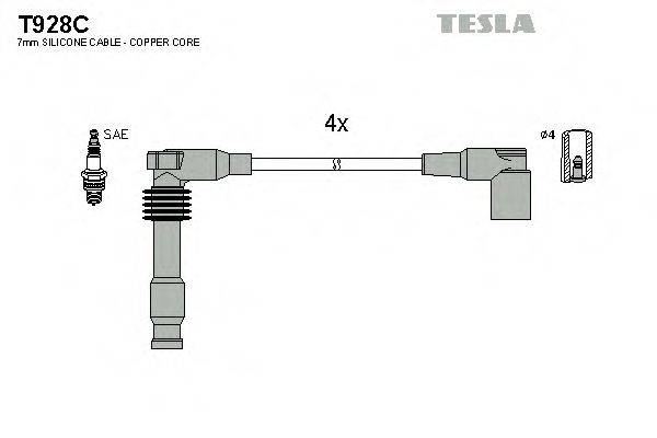 TESLA T928C Комплект дротів запалення