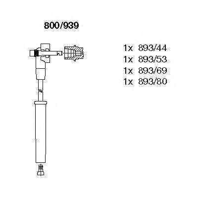 BREMI 800939 Комплект дротів запалення