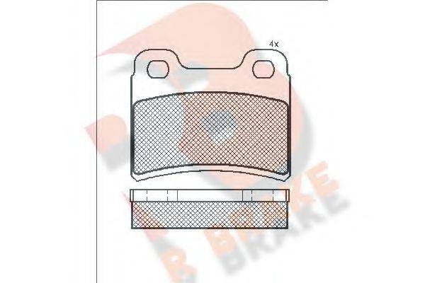 R BRAKE RB0938 Комплект гальмівних колодок, дискове гальмо