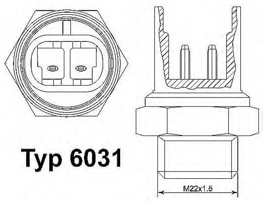 WAHLER 6031100D Термові вимикач, вентилятор радіатора